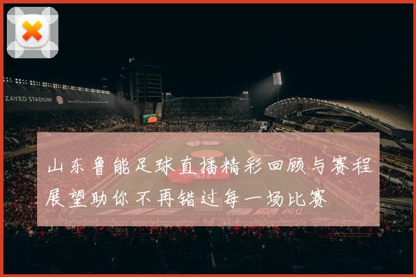 山东鲁能足球直播精彩回顾与赛程展望助你不再错过每一场比赛